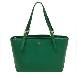 Tory Burch York Buckle tote, Saffiano leather, Emerald Green